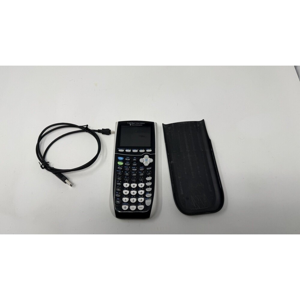 Texas Instruments TI-84 Plus C Silver Edition Graphing Calculator Black - Works!